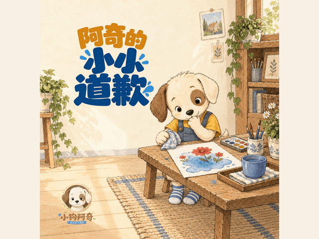 阿奇的小小道歉绘本封面