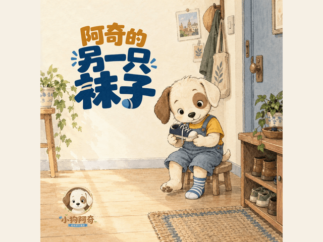 阿奇的另一只袜子绘本封面