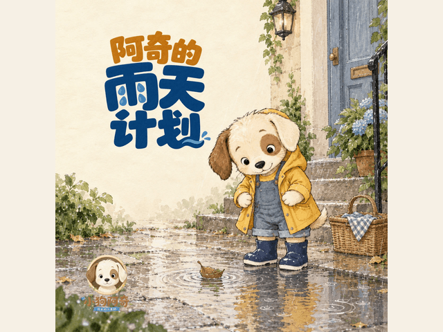 阿奇的雨天计划绘本封面