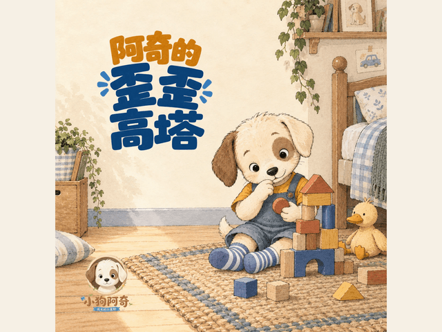 阿奇的歪歪高塔绘本封面