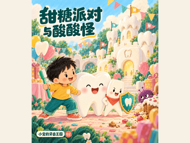 甜糖派对与酸酸怪绘本封面