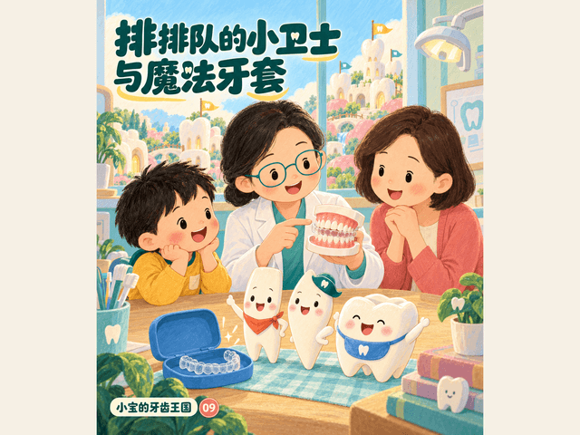 排排队的小卫士与魔法牙套绘本封面