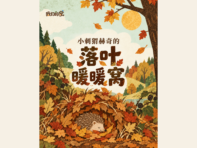 小刺猬赫奇的落叶暖暖窝绘本封面