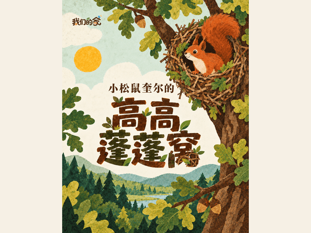 小松鼠奎尔的高高蓬蓬窝绘本封面