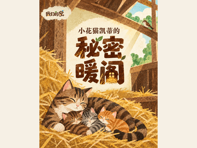小花猫凯蒂的秘密暖阁绘本封面