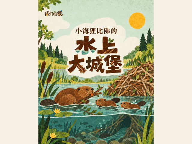 小海狸比佛的水上大城堡绘本封面