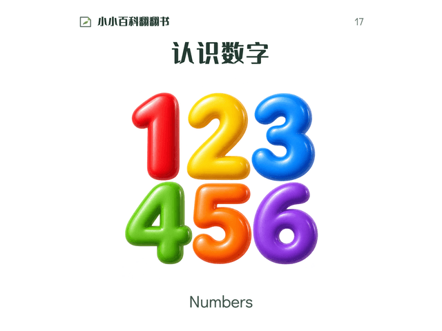 小小百科翻翻书·认识数字绘本封面