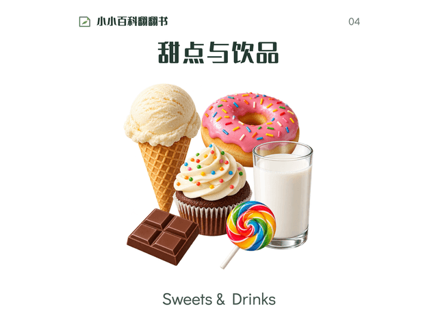 小小百科翻翻书·甜点与饮品绘本封面