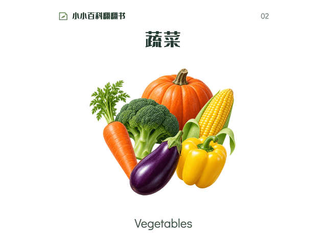 小小百科翻翻书·蔬菜绘本封面