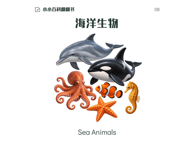 小小百科翻翻书·海洋生物绘本封面