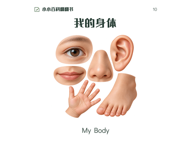 小小百科翻翻书·我的身体绘本封面