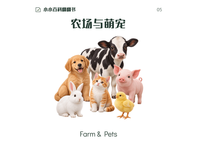 小小百科翻翻书·农场与萌宠绘本封面