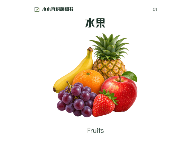 小小百科翻翻书·水果绘本封面