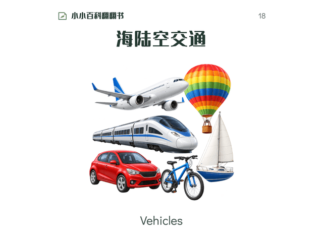 小小百科翻翻书·海陆空交通绘本封面