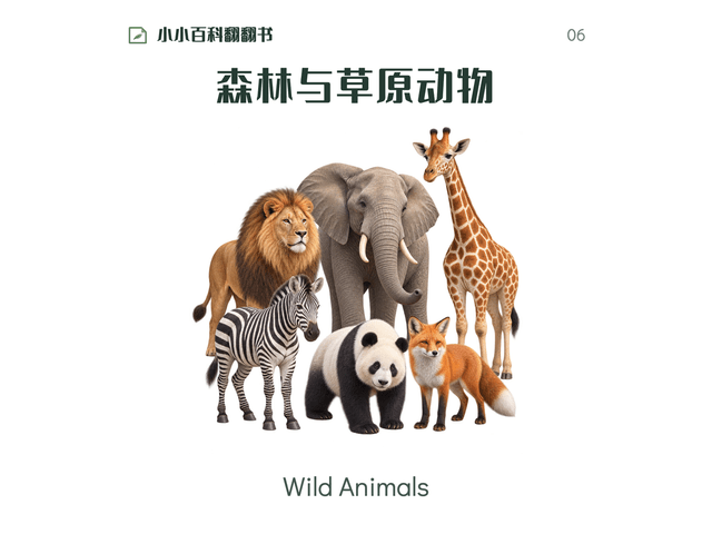 小小百科翻翻书·森林与草原动物绘本封面