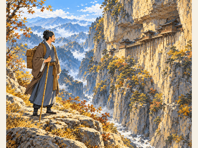 北国寒台：五台秋风与悬空古寺绘本封面